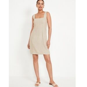 Old Navy Linen Blend Natural Mini Dress